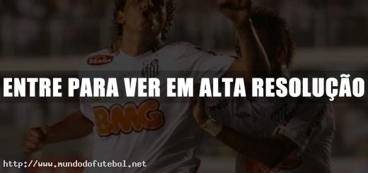 Elano, Neymar, comemoração, Santos