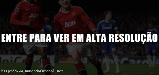 Rooney, comemoração, Chelsea, Manchester United, Champions League