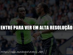 Drogba,Essien,comemoração,Inglês,Chelsea