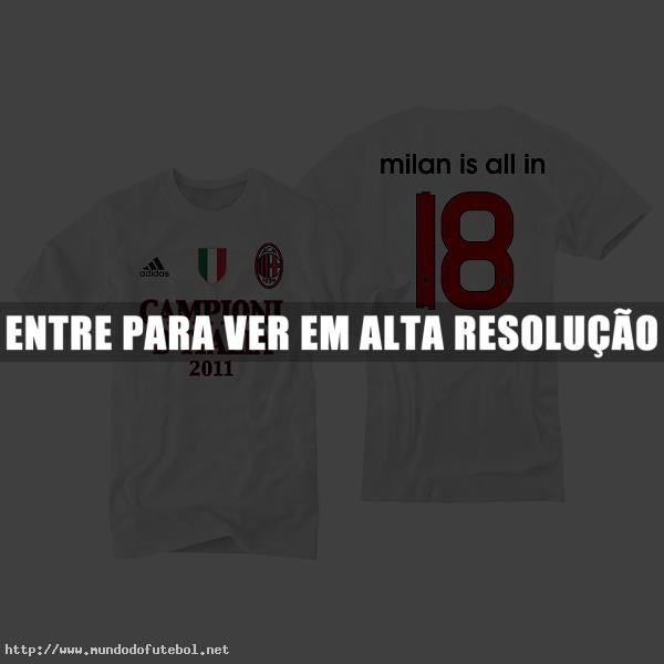 milan, titulo, italiano, camisa comemorativa