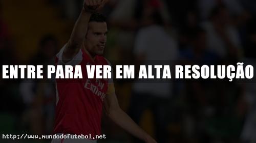 van persie, comemoração, Arsenal, UEFA Champions League