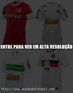Santos, Internacional, Nike, Coritiba, Bahia, Camisas futebol