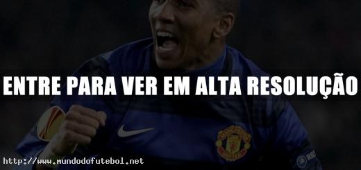 ashley young-, comemoração, manchester united, uefa europa league