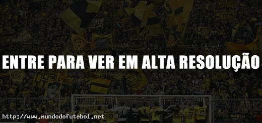 Torcedores do Borussia fazem a festa na vitória por 1 a 0.