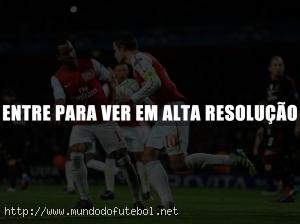 Van Persie, comemoração, Arsenal, Champions League