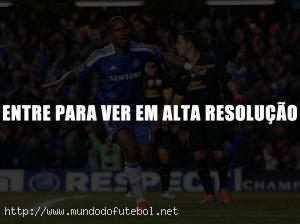 Chelsea, Barcelona, Drogba, comemoração, UEFA Champions League