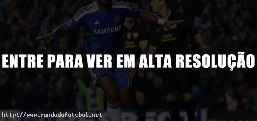 Chelsea, Barcelona, Drogba, comemoração, UEFA Champions League