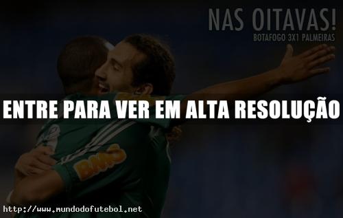 Barcos comemorando o gol que classificou o Palmeiras (Site oficial: www.palmeiras.com.br)