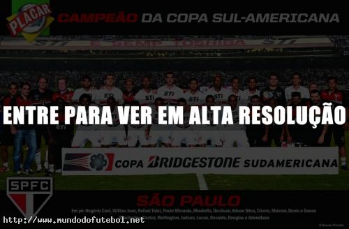 Pôster, São Paulo, campeão, Copa Bridgestone Sudamericana
