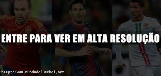 Iniesta, Messi, Cristiano Ronaldo