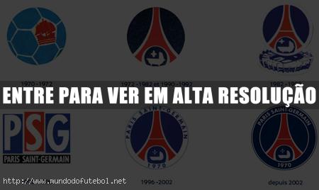 Evolução, escudos PSG