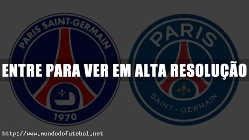 PSG, Paris Saint-Germain, Escudo - antigo novo