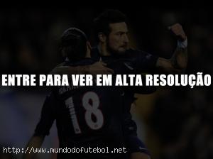 Lavezzi, PSG, Ibrahimovic, Comemoração, Champions League