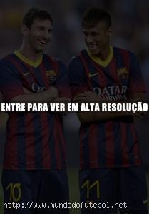 Messi e Neymar amistoso contra Santos