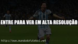 Argentina 2 vs Bósnia e Herzegovina 1 Messi festejando o gol 15.06.2014